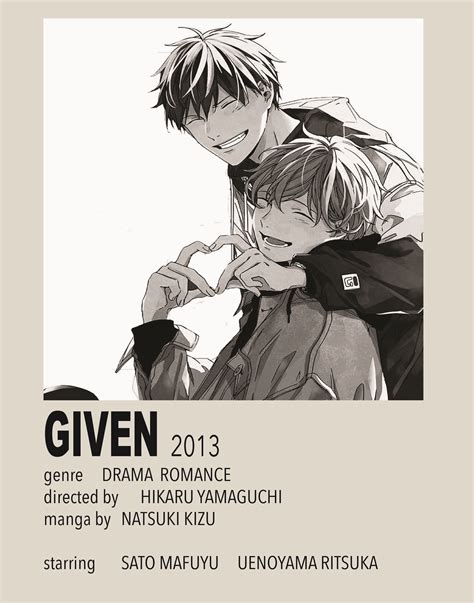 Given Polaroid Poster By Veronica Film Posters Minimalist Movie
