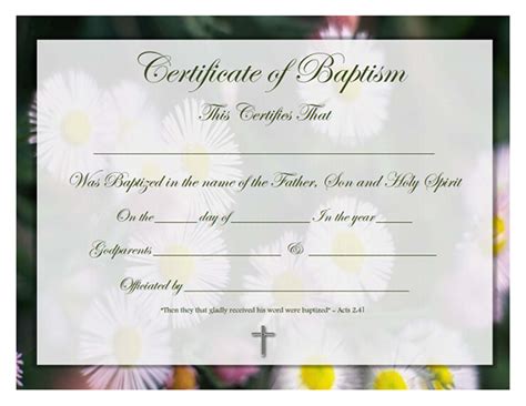 How to create a printable baptism certificate. Certificate Template for Baptism, Template of Baptism Certificate | Sample Templates
