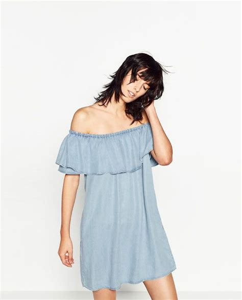 Check spelling or type a new query. Image 2 of OFF-THE-SHOULDER DENIM DRESS from Zara ...