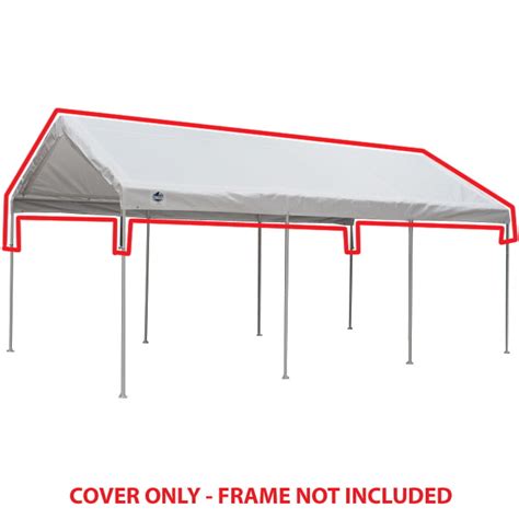 King Canopy 10 Ft X 20 Ft White Drawstring Carport Canopy Cover