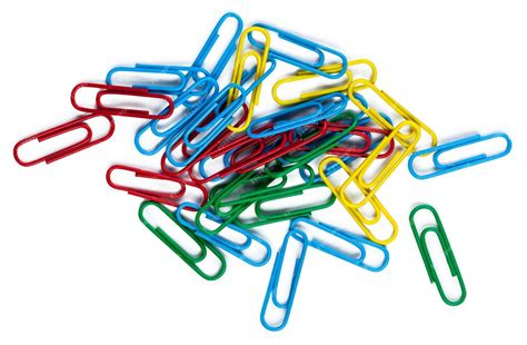 Premium Photo Collection Of Colorful Paper Clips Isolated On White