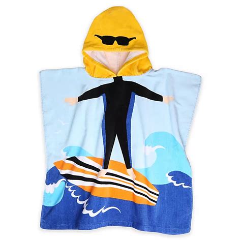 Kids Printed Surfer Hooded Beach Towel In Blue Bed Bath And Beyond