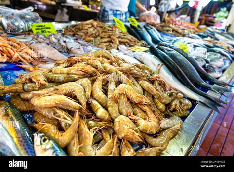 Fish Market In Fethiye Turkish Riviera Turkey Stock Photo Alamy