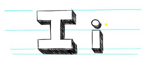 How To Draw 3d Letters I Uppercase I And Lowercase I In 90 Seconds
