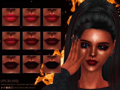 The Sims Resource Lipstick 20 Hq