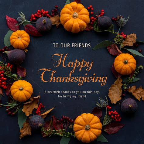 Wreath Thanksgiving Instagram Post Template Visme