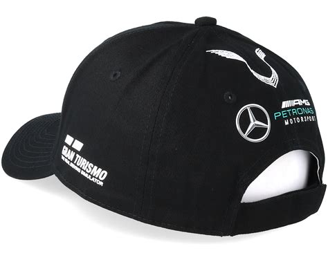 Lewis Hamilton Drivers Cap Black Adjustable Mercedes Caps