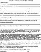 Sports Medical Release Form Template