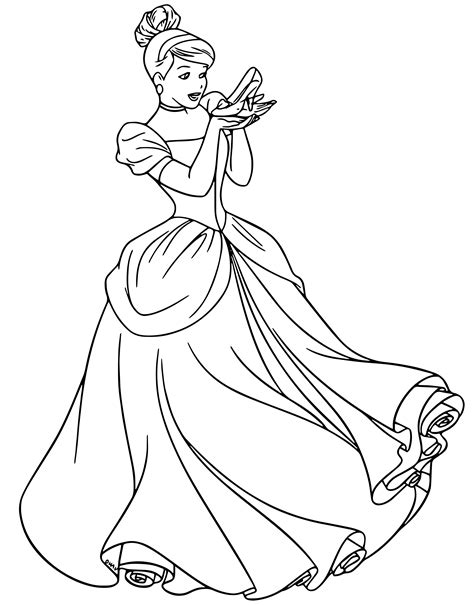 Disney Cinderella Princess Other Pose Coloring Page Wecoloringpage Com