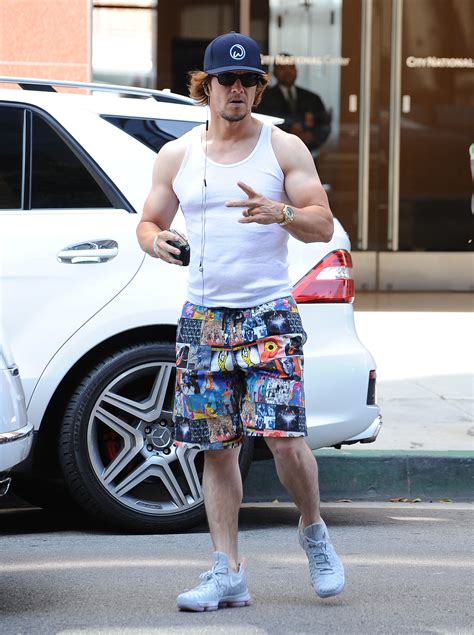 Suns Out Guns Out Mark Wahlberg Shows Off Bulging Biceps — See The