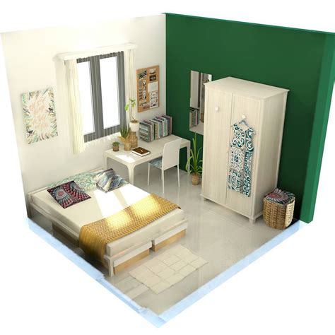 Desain rumah kontrakan 3,5x18 7 kamar tidur. 75 Model Desain Kamar Kontrakan 1 Petak Banyak Digunakan ...