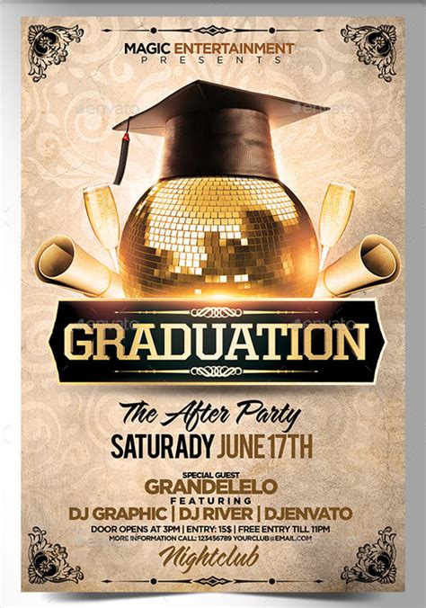 Graduation Party Flyer Template Free Free Templates Printable