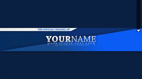 Free Typical Blue Youtube Banner Template 5ergiveaways