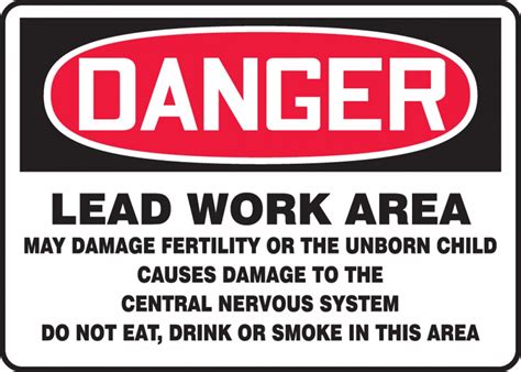 Oshas Revised Lead In Construction Warning Sign — Connor Institute