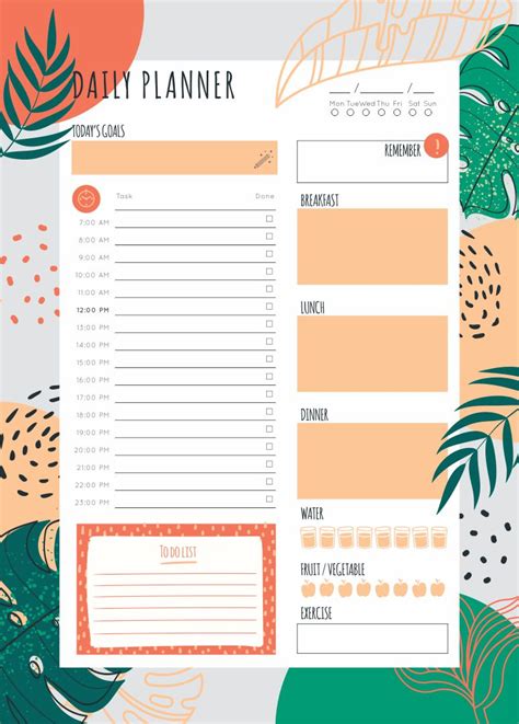 Printable Weekly Planner Template Hadley Designs Weekly Planner