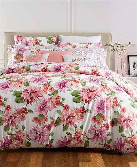 Charter Club Damask Designs Bouquet 3 Piece Woven Bedding Floral Comforter Set, Size: Full Queen ...