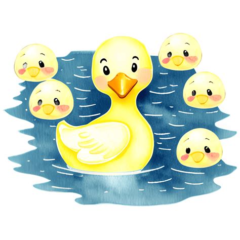 Yellow Baby Ducks In A Body Of Water · Creative Fabrica