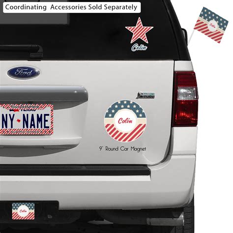 Custom Stars And Stripes Front License Plate Personalized