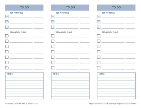 Prioritized To Do List To Do Lists Printable To Do List List Template