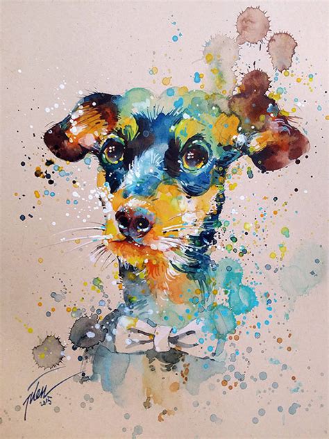 Colorful Splashed Watercolor Animals Paintings Fubiz Media