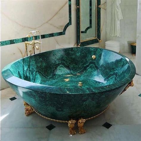 This Malachite Bathtub Is Gorgeous And Will Probably Give You Chemical