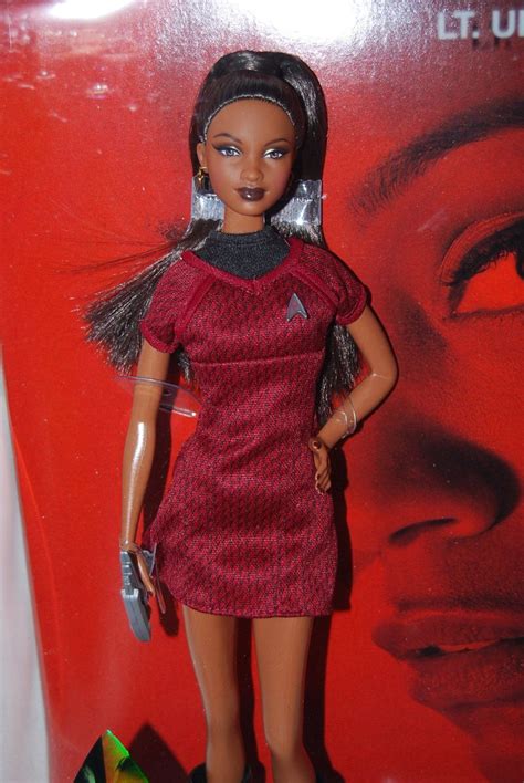 amazonsmile barbie star trek lt uhura aa red and black dress lovely toys and games black barbie