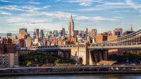 배경 화면 브루클린 다리 맨하탄 뉴욕 건물 2560x1600 Hd 그림 이미지