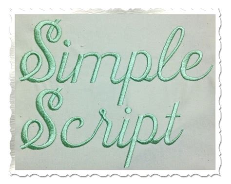 Easy Script Font Simple Script Font 12 And 3 Inch Machine