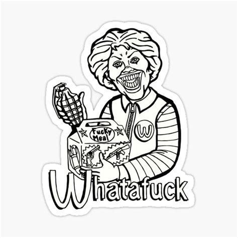 Fucky Meal Sticker For Sale By Whatafuck Redbubble