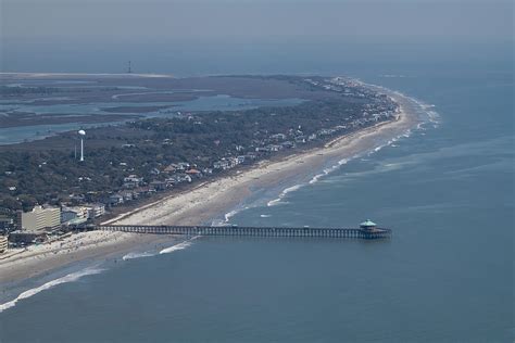 Folly Beach South Carolina Aerial Photograph By Dustin K Ryan Fine