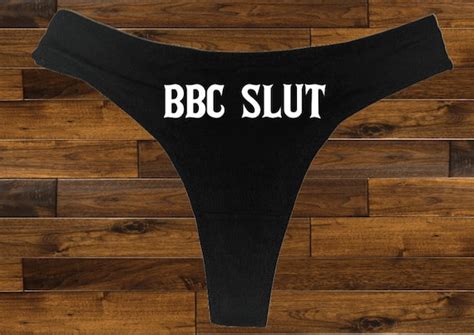 Bbc Slut Thong Honeymoon Gift Gag Gift Naughty Underwear X Etsy