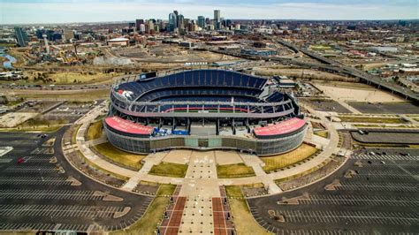 The denver broncos are a professional american football franchise based in denver. Aerial Drone Photos of Mile High Stadium - Denver Broncos