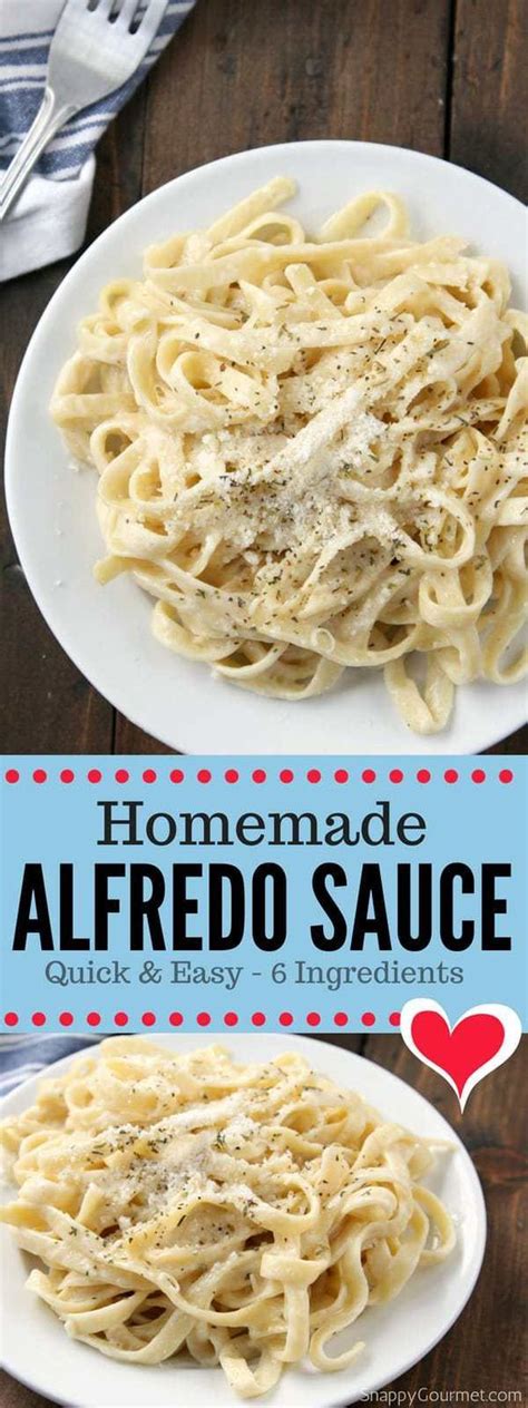 This homemade alfredo sauce is quick and easy to make on a busy weeknight. Homemade Alfredo Sauce recipe, an easy alfredo sauce with ...