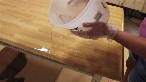 How To Apply Epoxy On A Tabletop Youtube