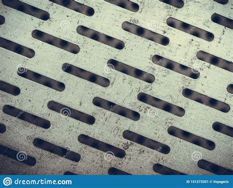 Abstract Closeup Of Steel Texture With Holes Stock Image Image Of