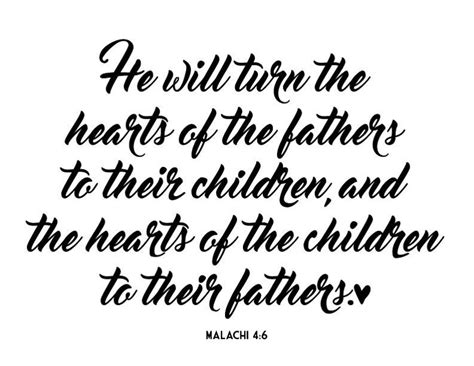Father bible verse Malachi 4:6 Father's day gift Bible | Etsy