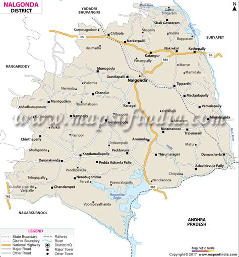 Nalgonda District Map Telangana