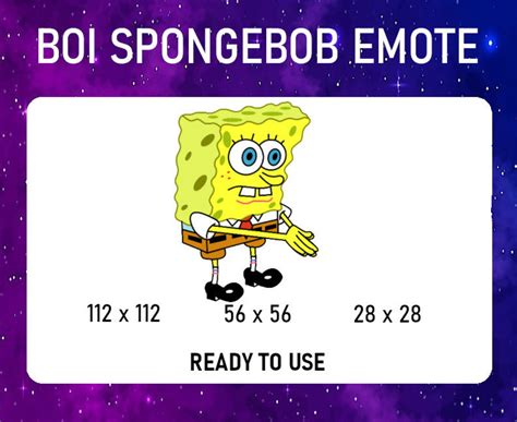 Boi Spongebob Emote For Twitch Discord Or Youtube Etsy
