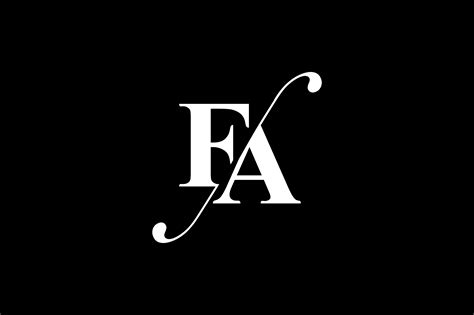 Fa Monogram Logo Design By Vectorseller
