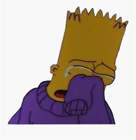 Sadness Clipart Major Depression Aesthetic Bart Simpson Png Free