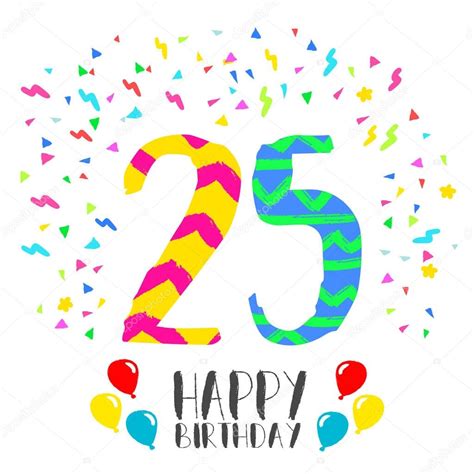5 out of 5 stars. Happy Birthday voor 25 jaar partij uitnodigingskaart ...