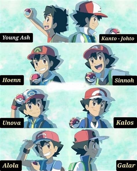 Ash Ketchum Fan Art Evolution Throughout Time Pokemon Firered Ash Pokemon Pokemon Show