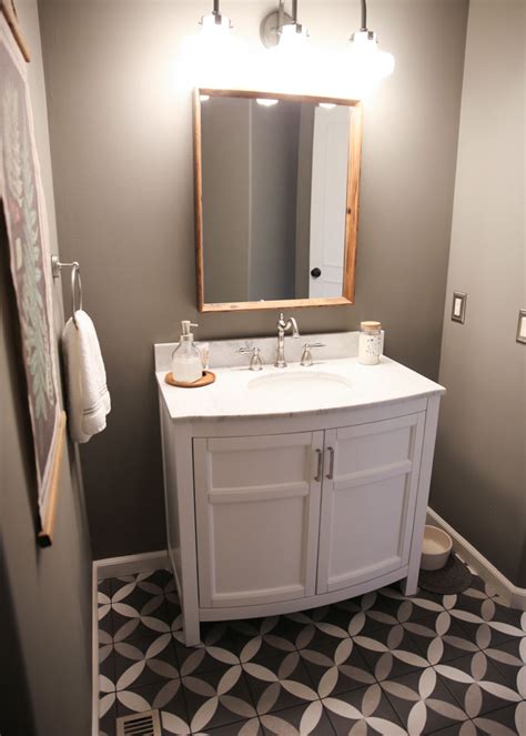 These are common in areas near a some people often times put in a new half bathroom as part of a larger remodel in the home. Our Gray & White Half-Bathroom Remodel - Kitchen Treaty ...