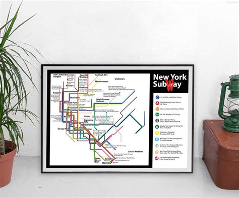 The Warriors Movie Quotes Subway Map A3 Wall Art Print Etsy Uk Warrior Movie Movie Quotes