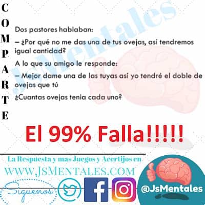 Exprime tu cerebro al máximo si quieres dar con las soluciones que. Acertijo de las Ovejas | Juegos mentales, Acertijos ...
