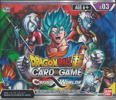The dragon ball collectible card game (dragon ball ccg) is a collectible card game based on the dragon ball franchise, first published by bandai on july 18, 2008. DragonBall Super Card Game Cross Worlds 24-Pack Booster Box, Get 2 Dash Packs with every Box ...
