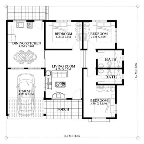 Delightful 3 Bedroom Modern Bungalow House Plan My Home My Zone