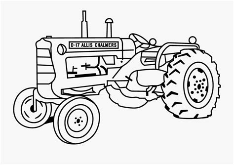 Tractor102 Allis Chalmers Tractor Drawing Free Transparent Clipart