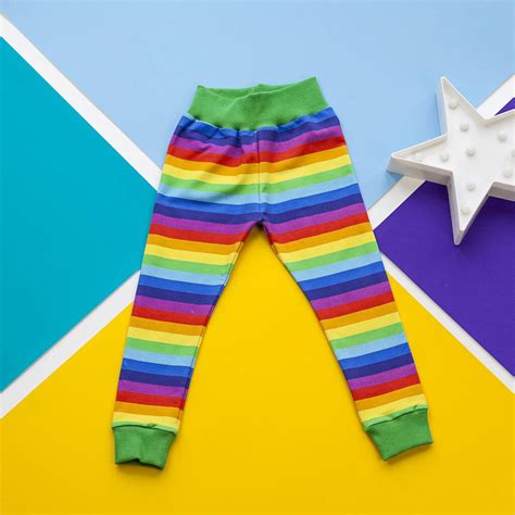 Rainbow Stripe Leggings By Mini Medley