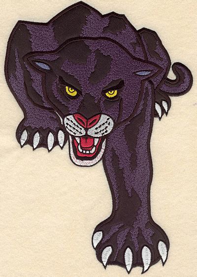 Embroidery Design Panther Large Double Applique 728″w X 1053″h